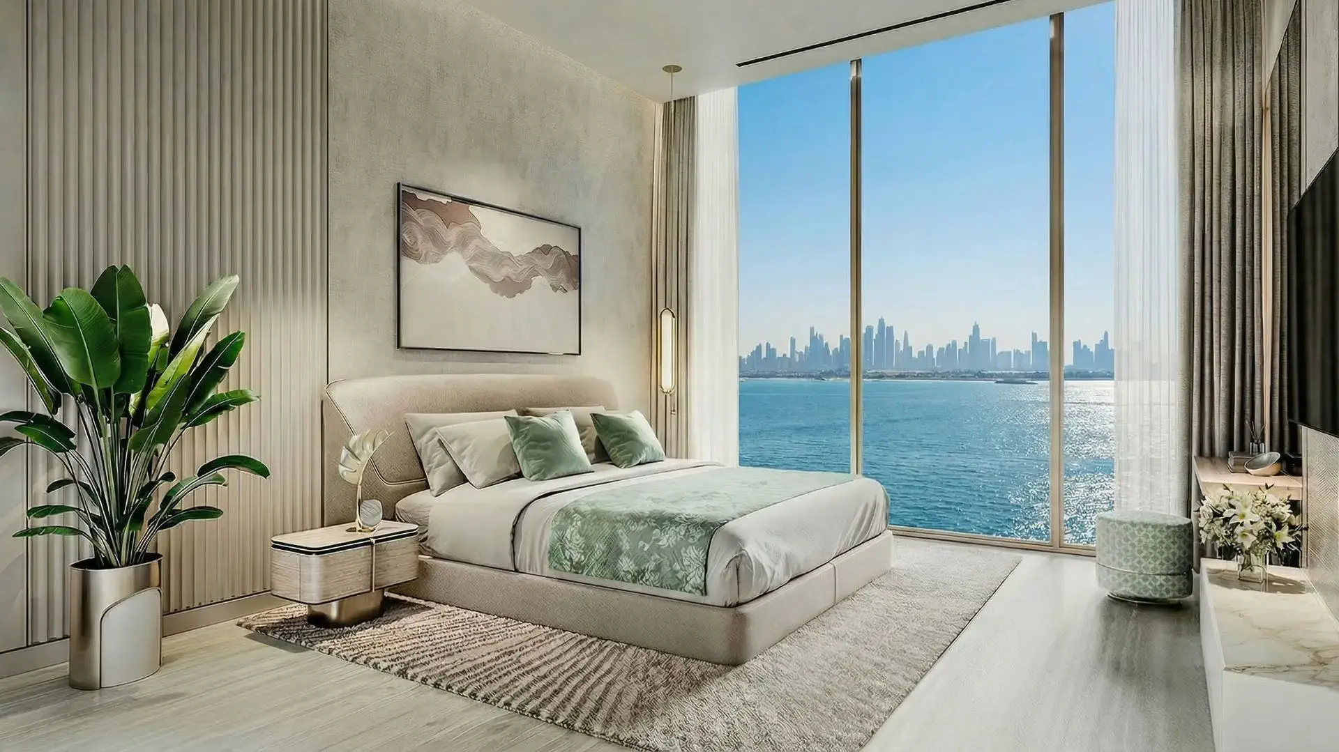 Bedroom with sea view